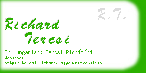 richard tercsi business card